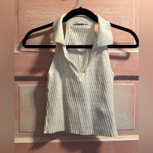Textured Polo Tank